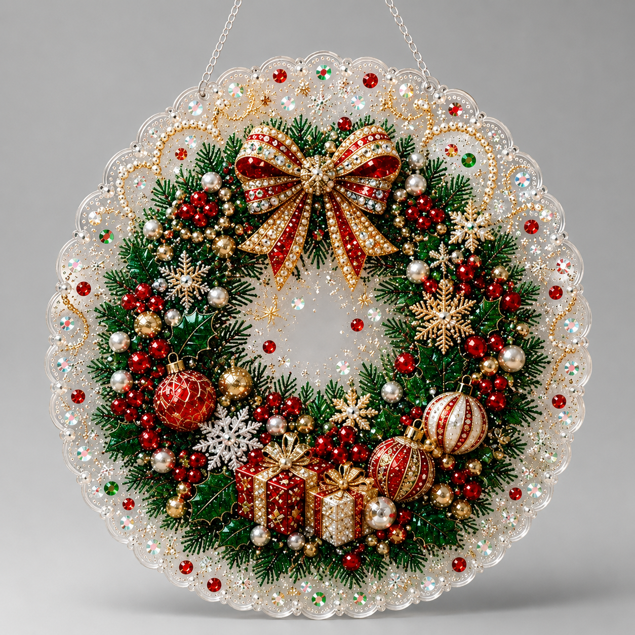 Kerst hanger | Kerst krans | Diamond painting