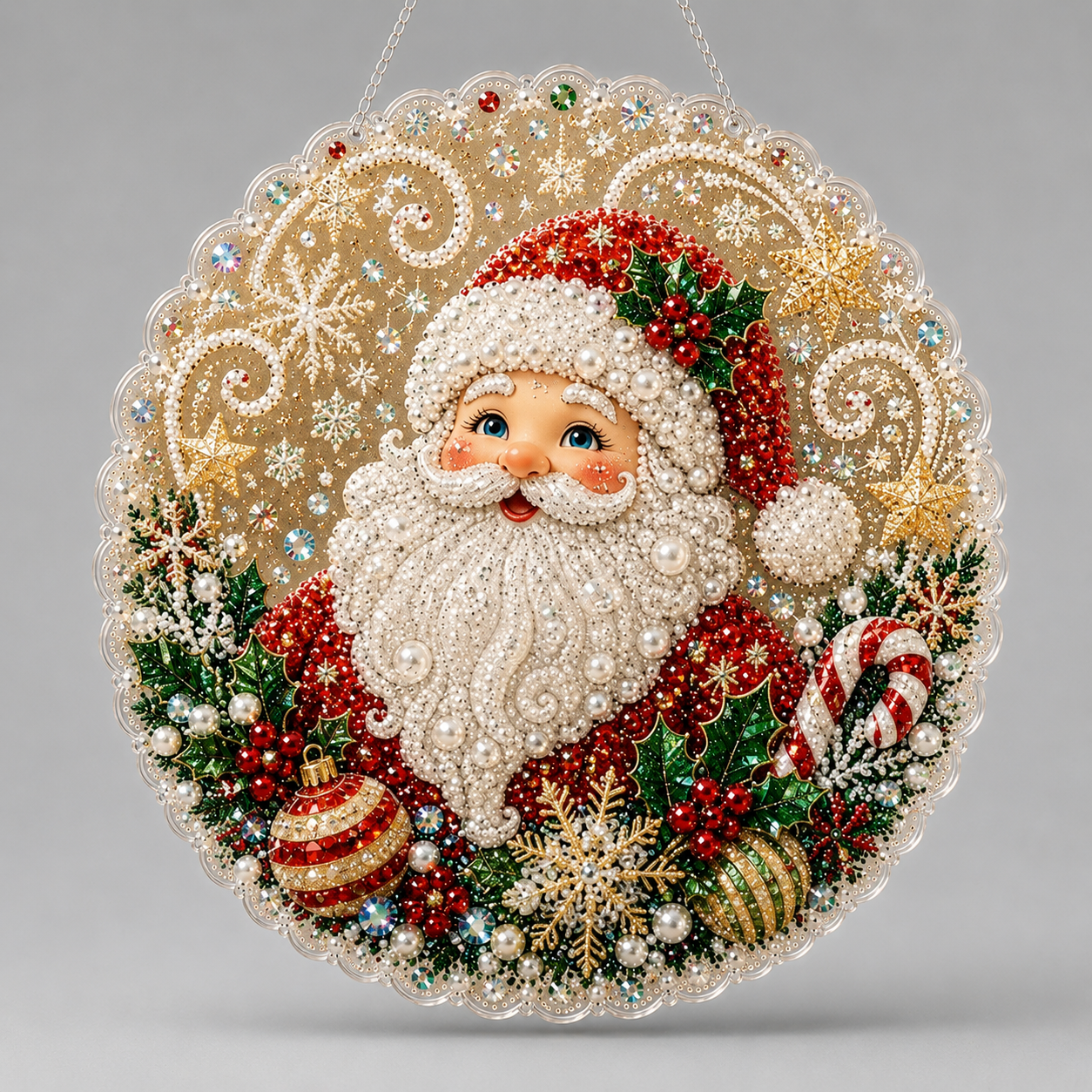 Kerst hanger | Kerstman | Diamond painting