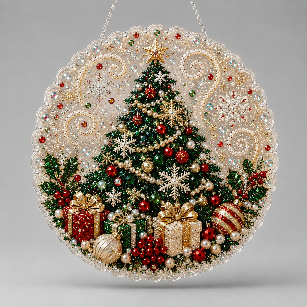 Kerst hanger | Cadeaus onder kerstboom | Diamond painting