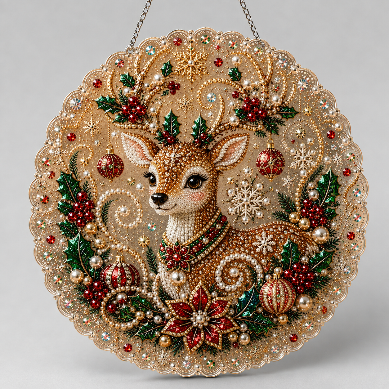 Kerst hanger | Prachtig rendier | Diamond painting