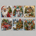 Diverse kerstkaarten | 6 stuks | Diamond Painting