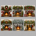 Openhaard kaarten | 6 stuks | Diamond Painting