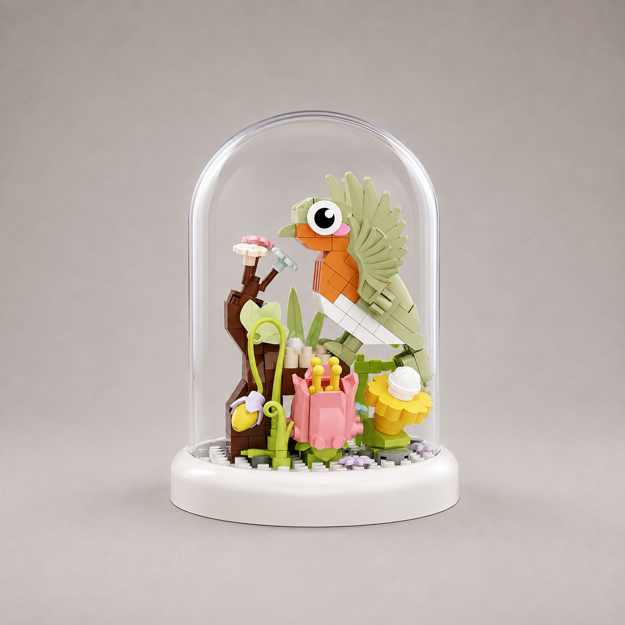 Vogel in stolp | Bouwsteentjes