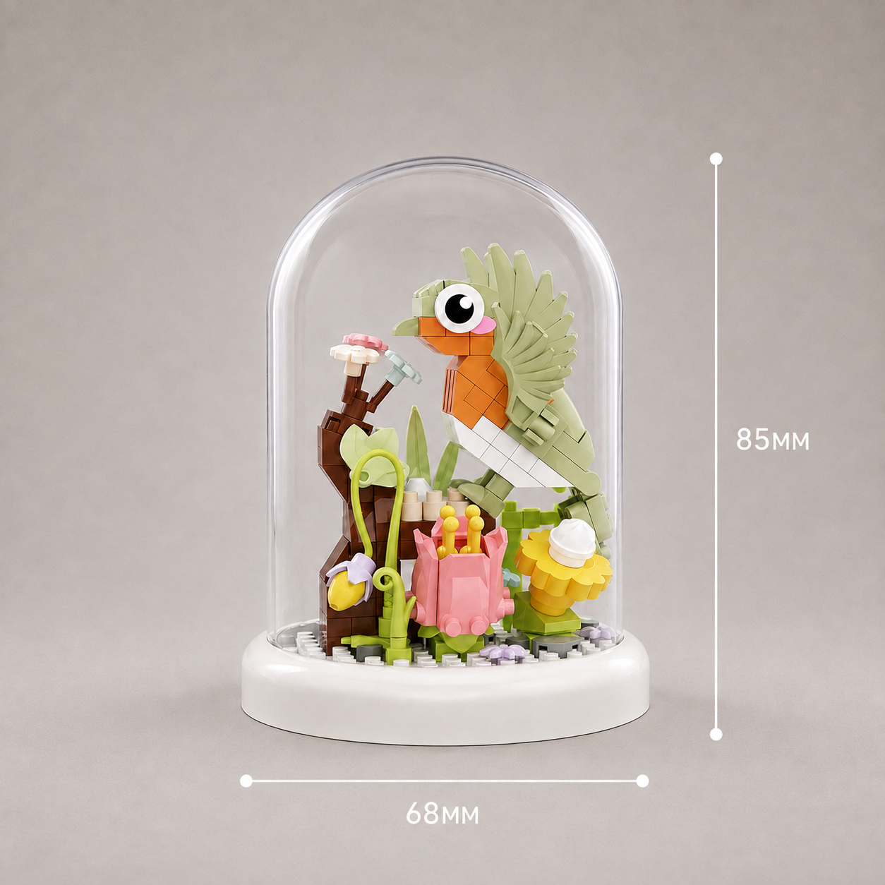 Vogel in stolp | Bouwsteentjes