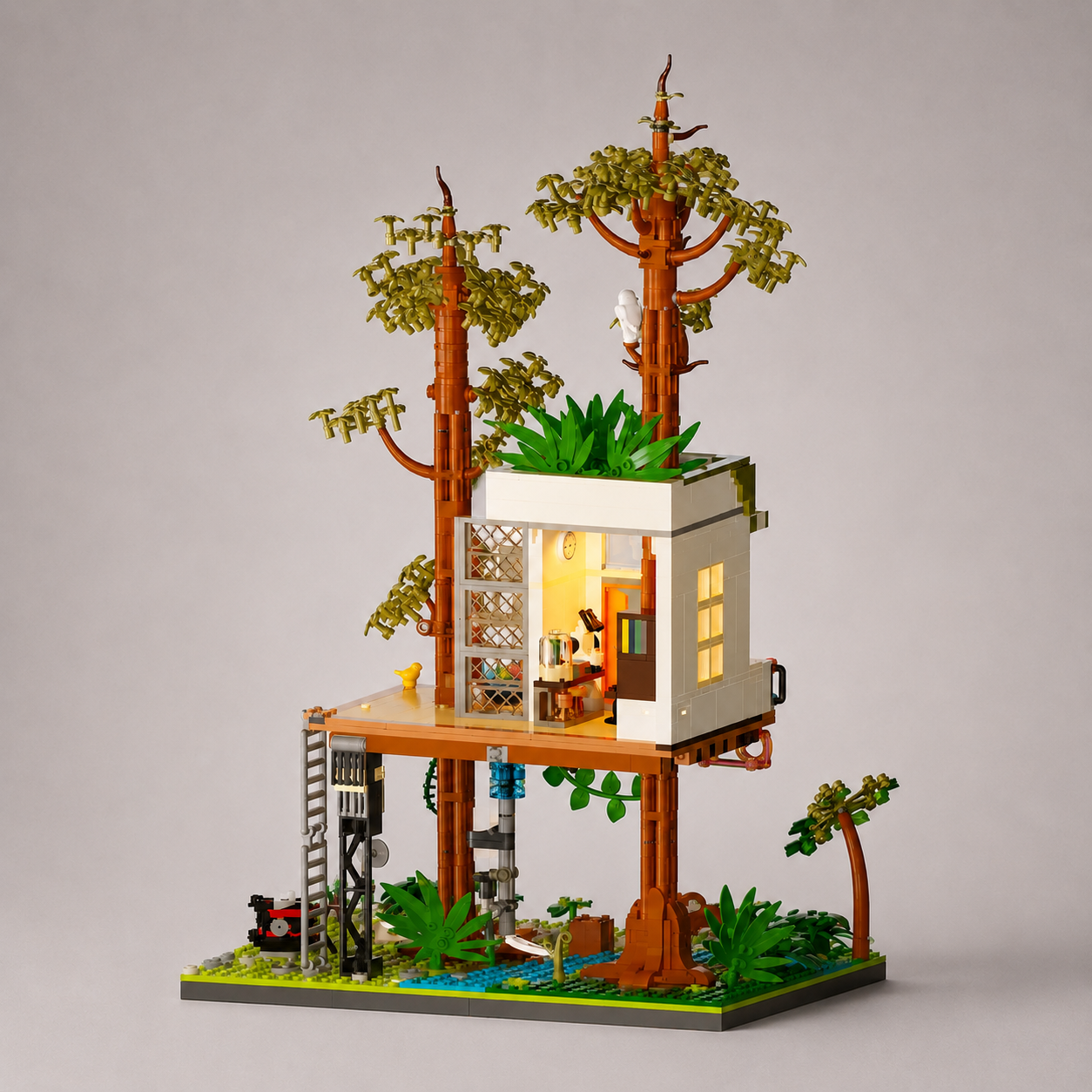 Hut in boomhuis | Bouwsteentjes