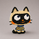 Grappige siamese kat | Bouwsteentjes