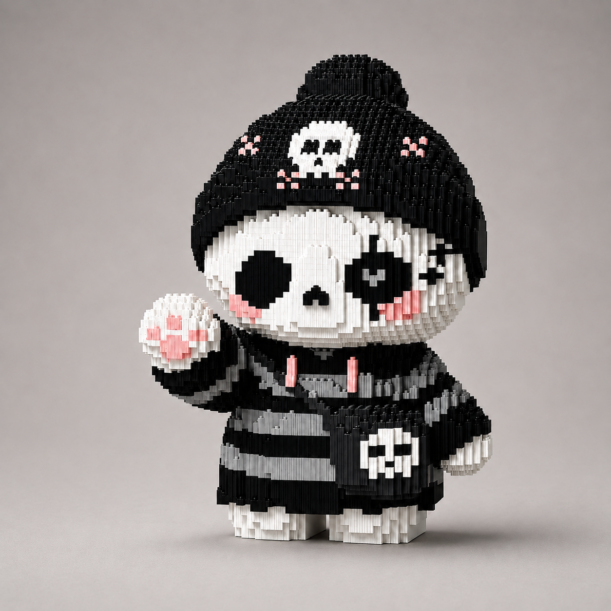Panda met muts | Bouwsteentjes