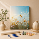 Bloemen bij blauwe lucht | Schilderen op Nummer