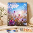Paarse bloemen | Schilderen op Nummer