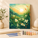 Bloemen in het gras | Schilderen op Nummer