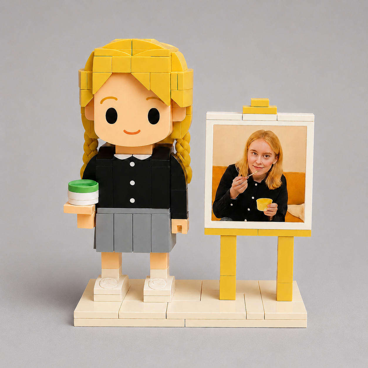 Eigen Foto als Bouwstenen Poppetje – 1 Persoon Gepersonaliseerd | Bouwsteentjes