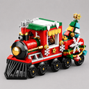 Kerst trein | Bouwsteentjes