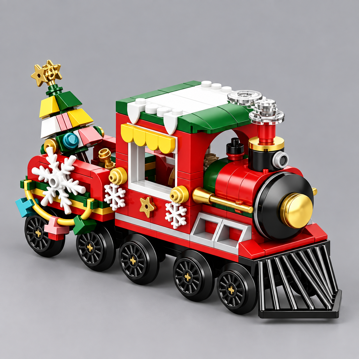 Kerst trein | Bouwsteentjes