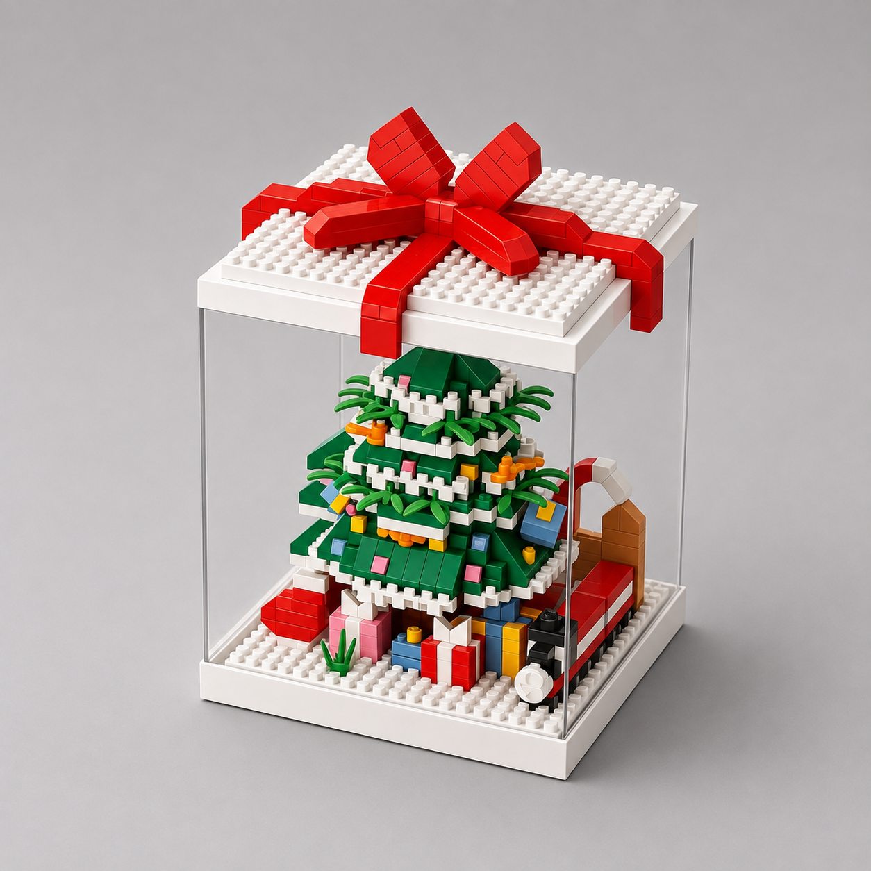 Kerst figuren in blok | Bouwsteentjes