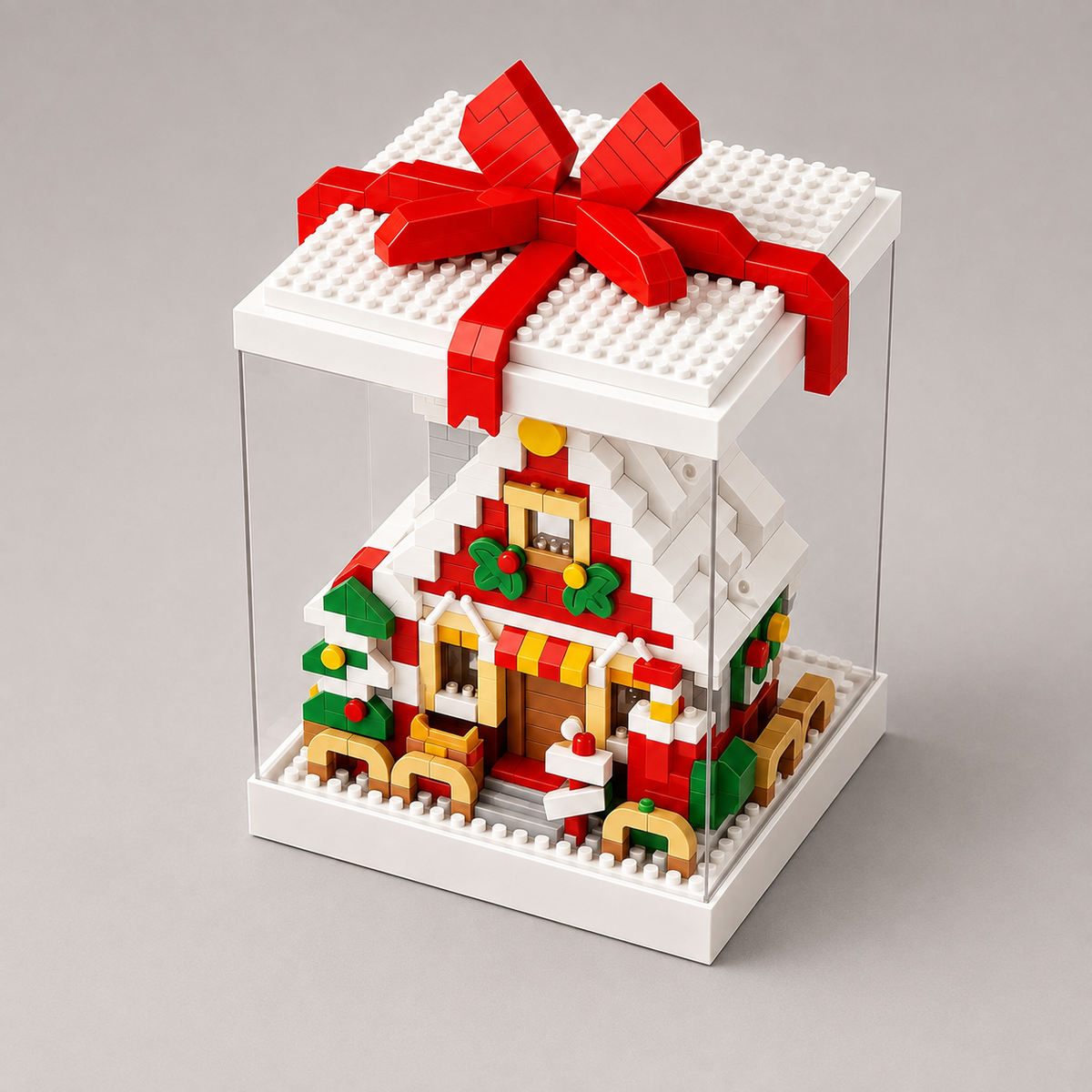 Kerst figuren in blok | Bouwsteentjes