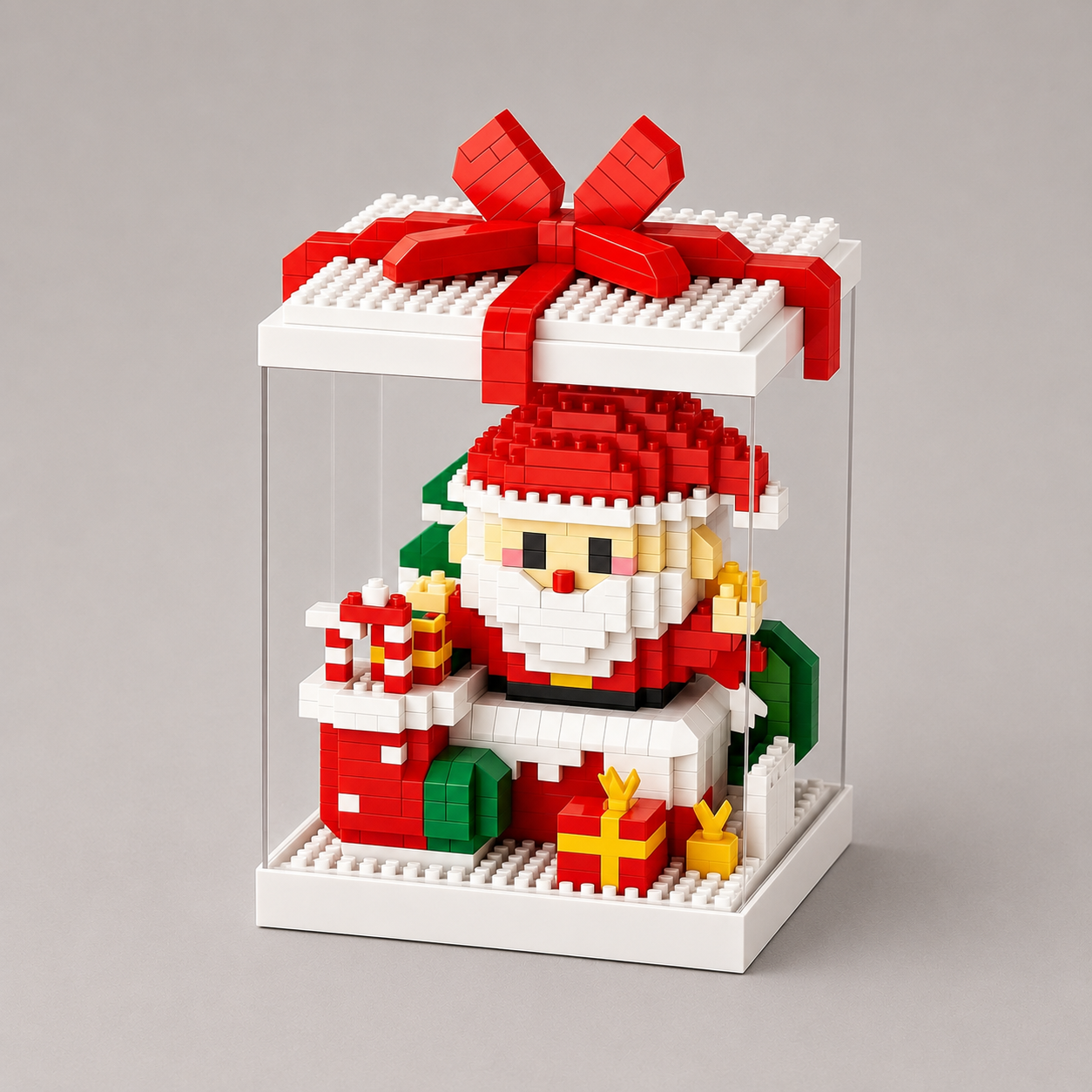 Kerst figuren in blok | Bouwsteentjes