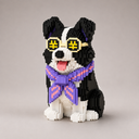 Border Collie met sjaal | Bouwsteentjes