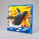 Walvis op bouwplaat | Bouwsteentjes