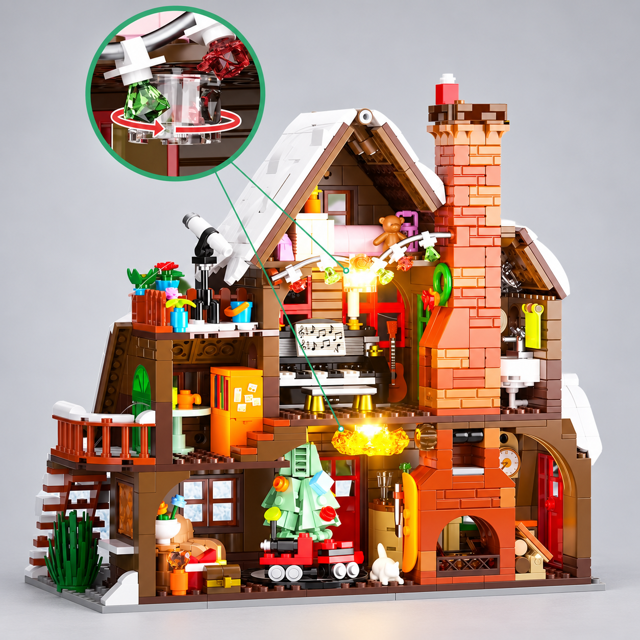 Kerst villa | Bouwsteentjes