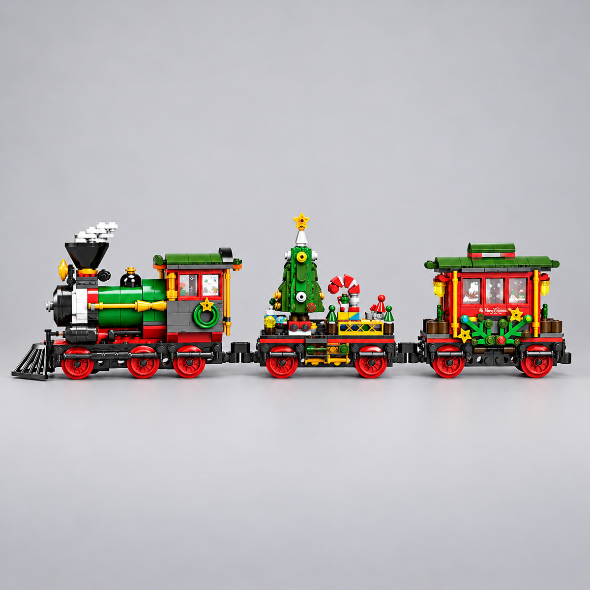 Kerst trein | Bouwsteentjes