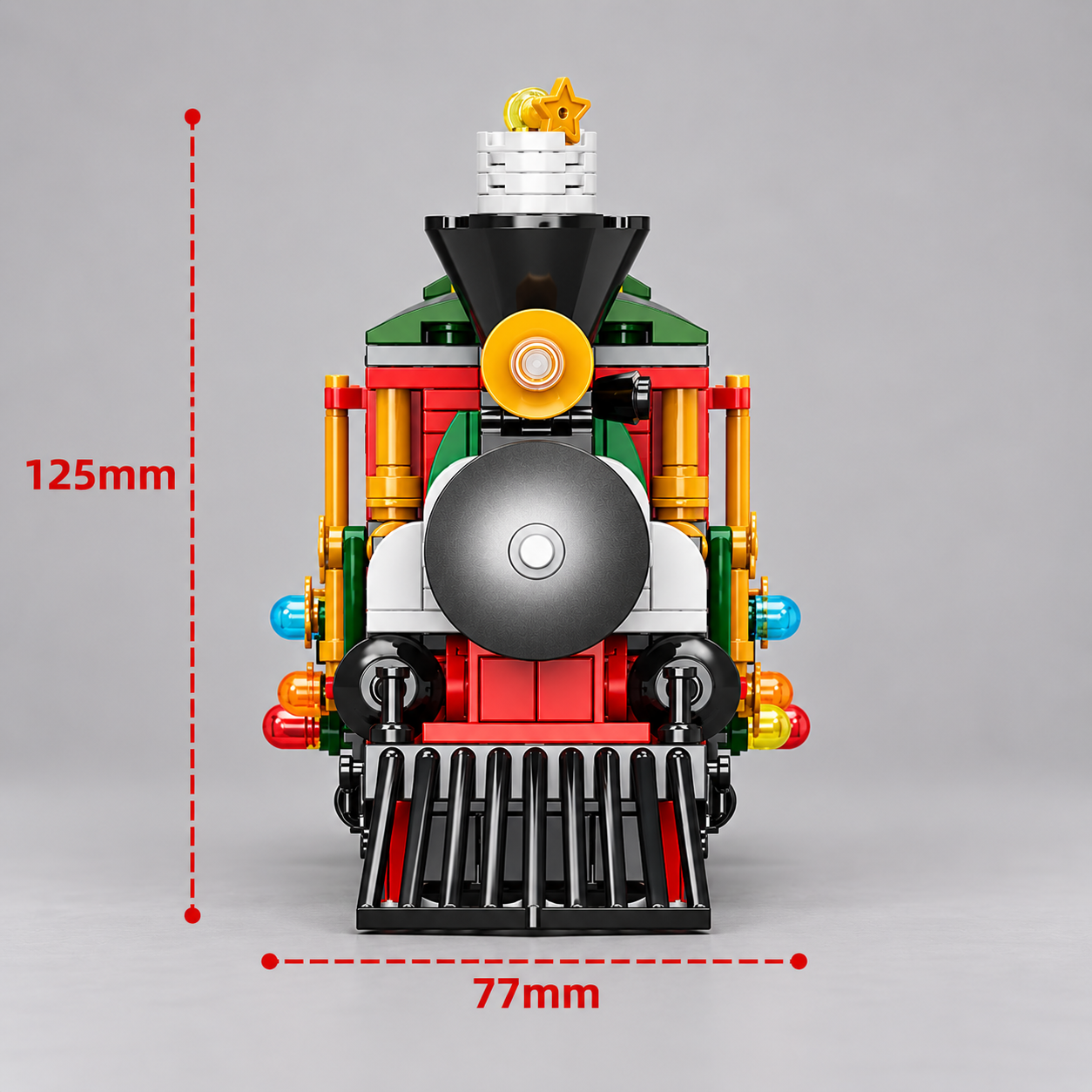 Kerst trein | Bouwsteentjes