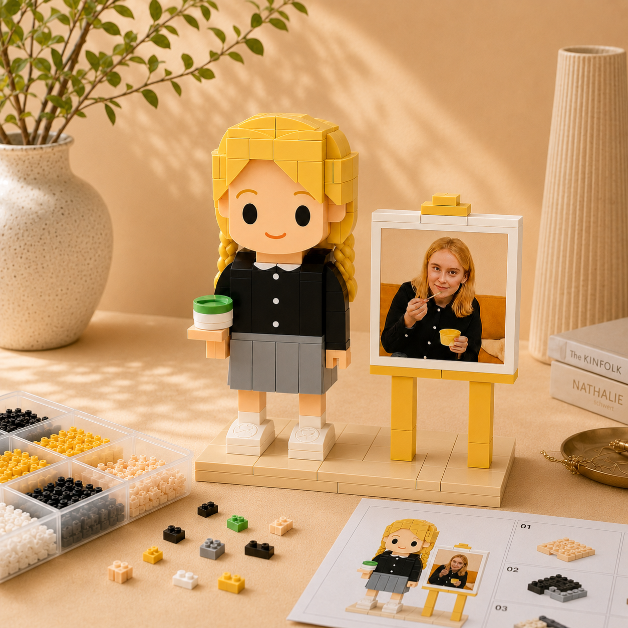 Eigen Foto als Bouwstenen Poppetje – 1 Persoon Gepersonaliseerd | Bouwsteentjes