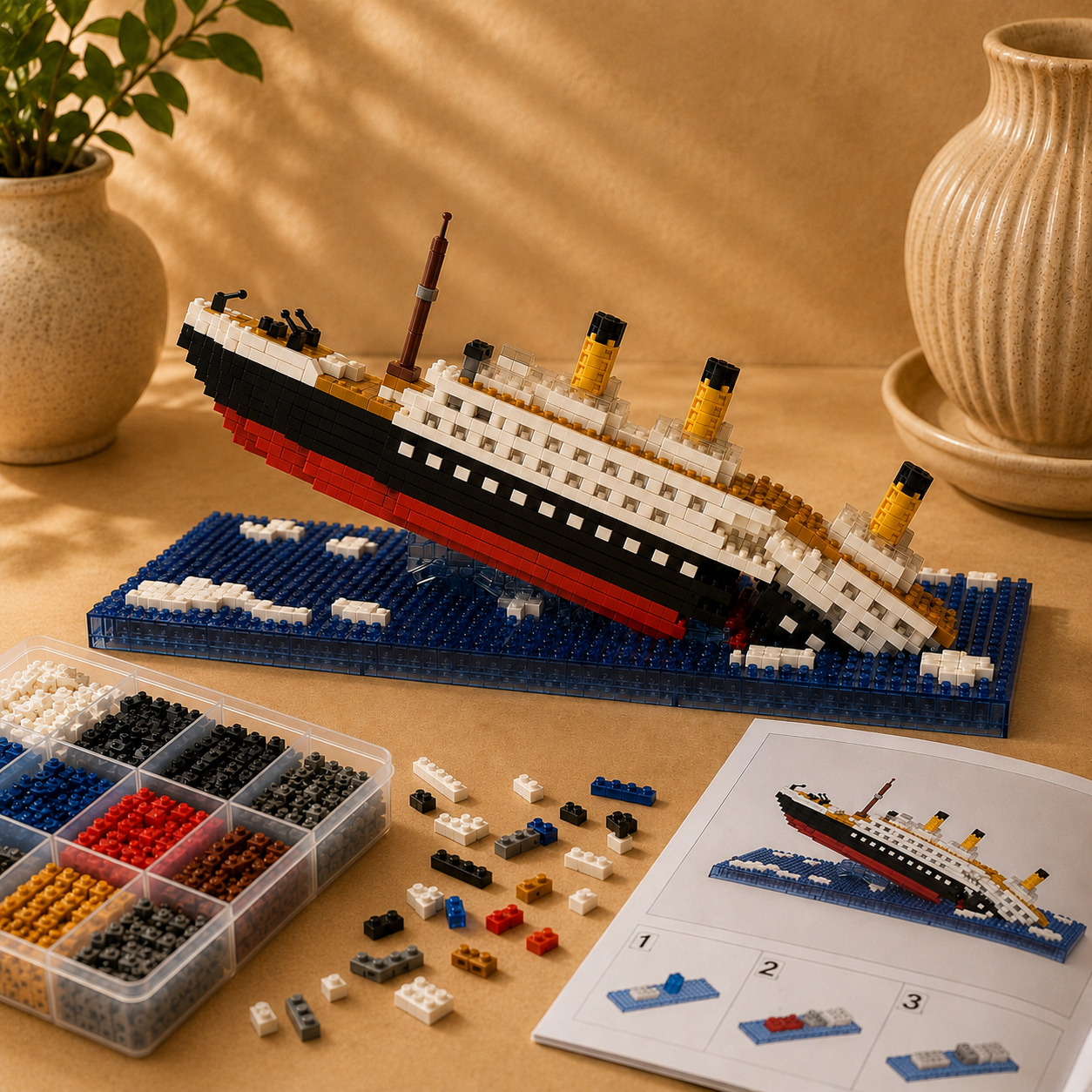 Zinkende Titanic | Bouwsteentjes