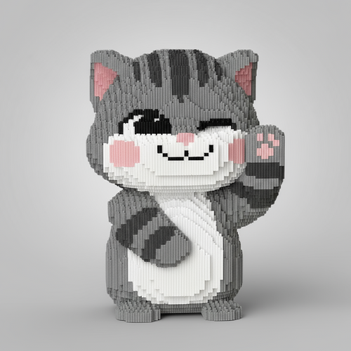 Lieve Grijze kat | Bouwsteentjes