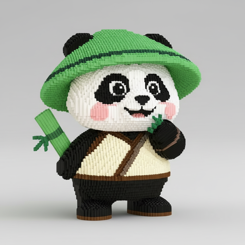 MEGA jungle panda | Bouwsteentjes
