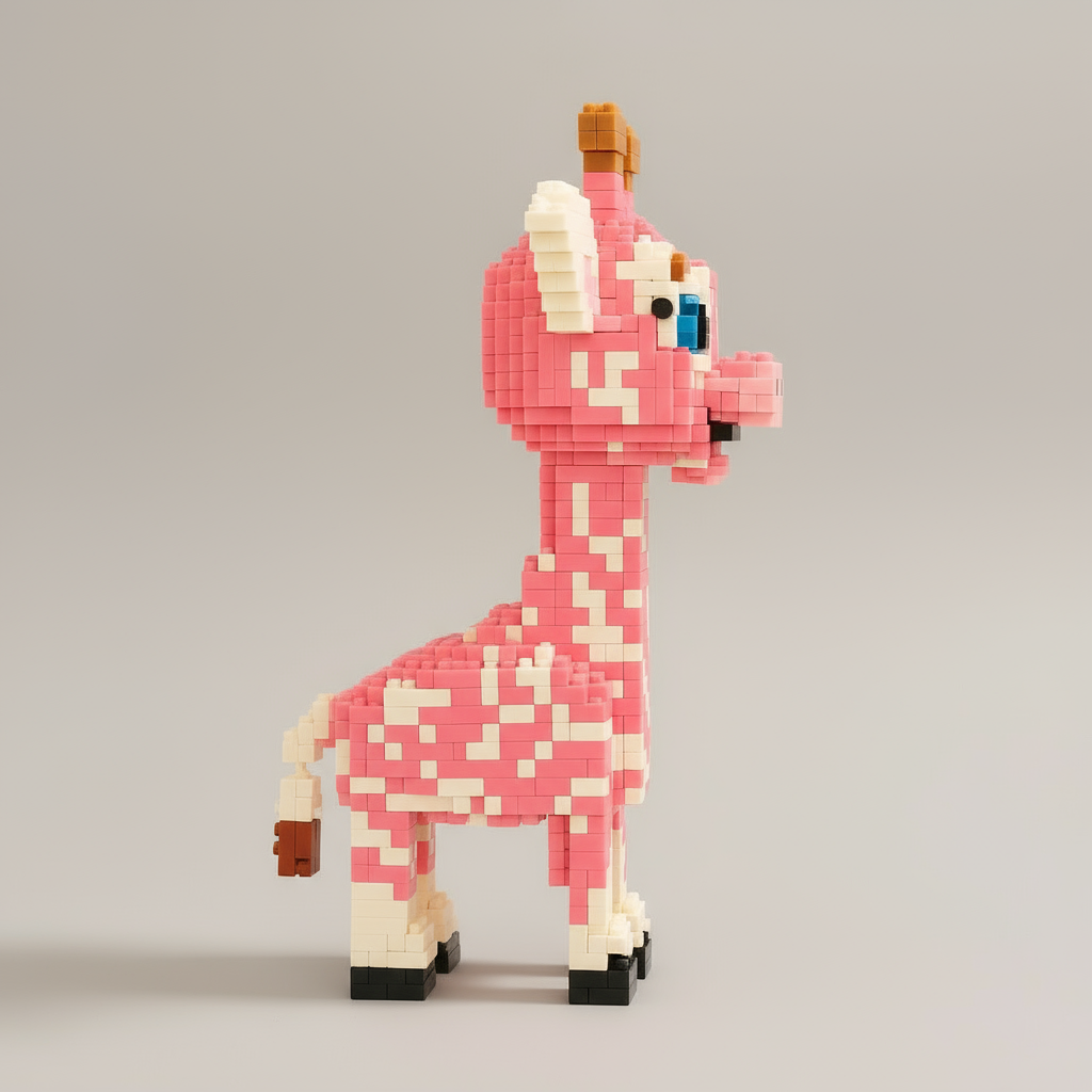 Roze Giraffe | Bouwsteentjes
