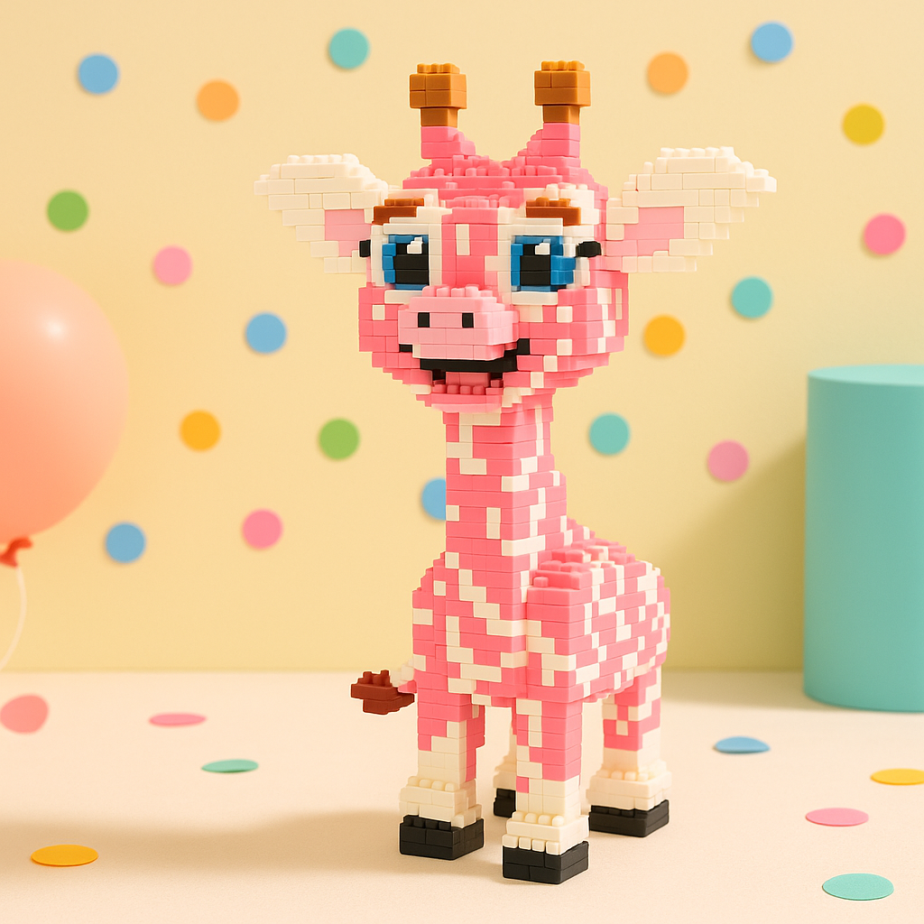 Roze Giraffe | Bouwsteentjes