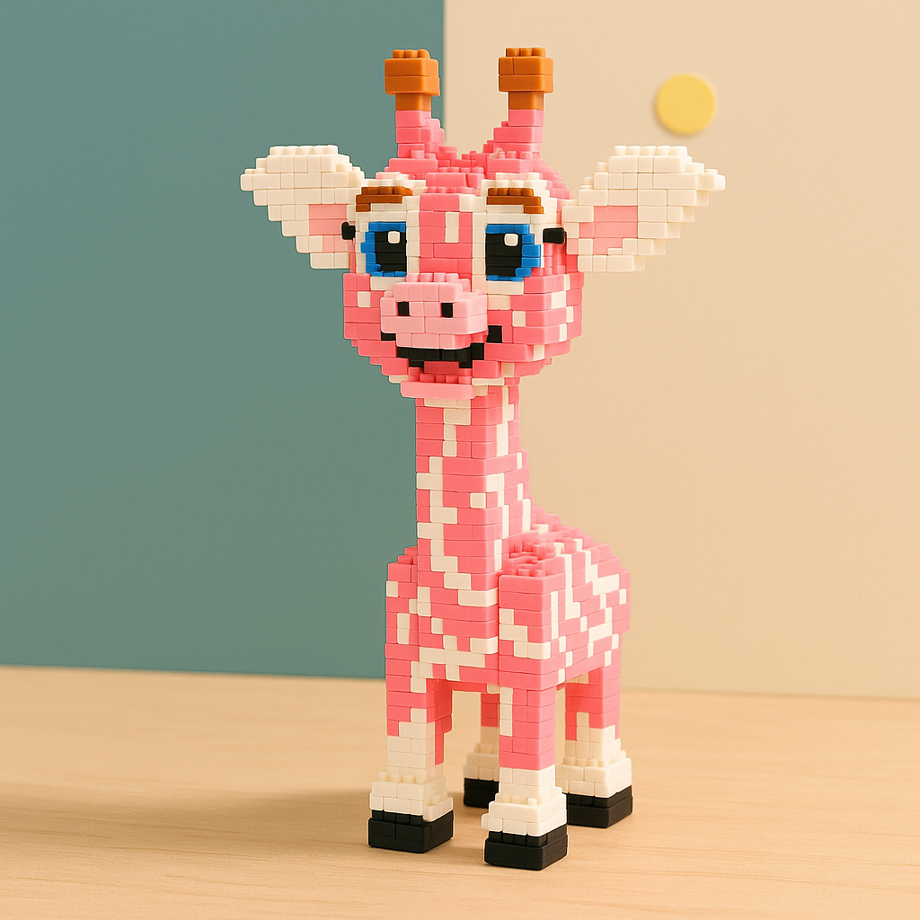 Roze Giraffe | Bouwsteentjes