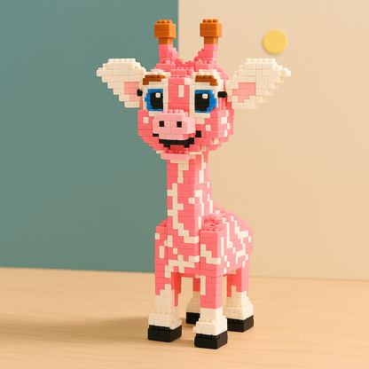Roze Giraffe | Bouwsteentjes