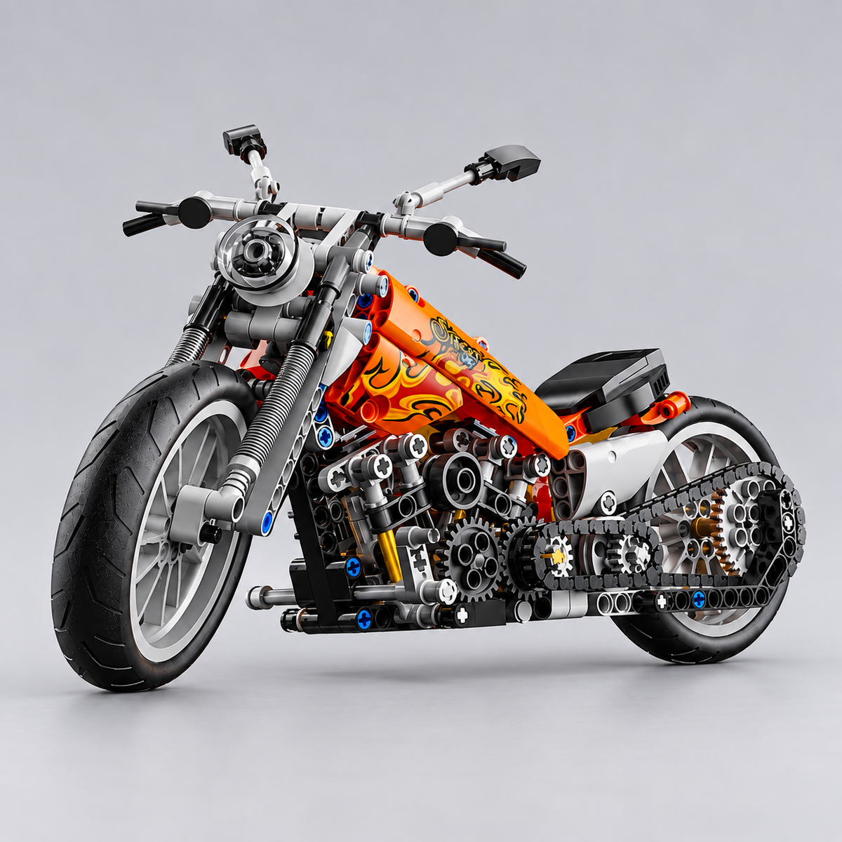 Oranje Motor | Bouwsteentjes