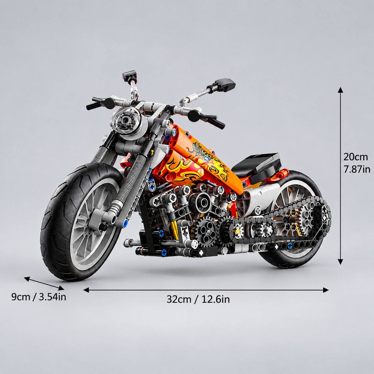 Oranje Motor | Bouwsteentjes