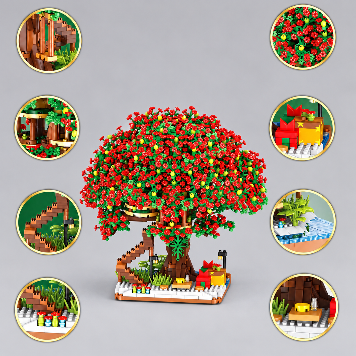 Kerst boomhut | Bouwsteentjes