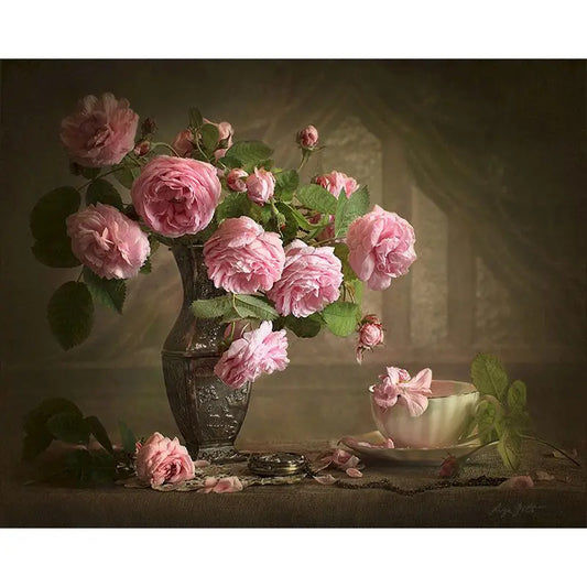 Roze rozen | Schilderen op Nummer