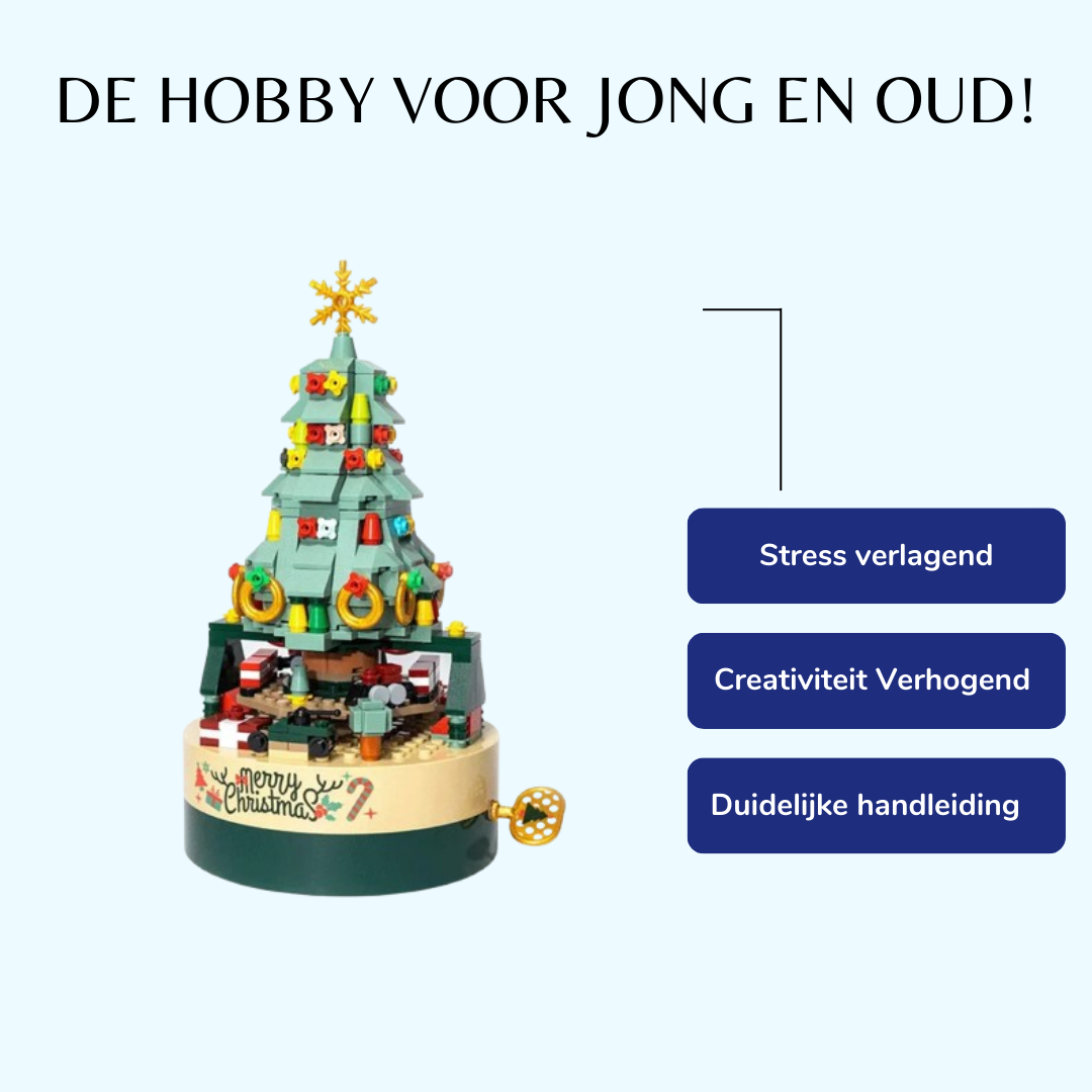 Kerstboom muziekdoos | Bouwsteentjes