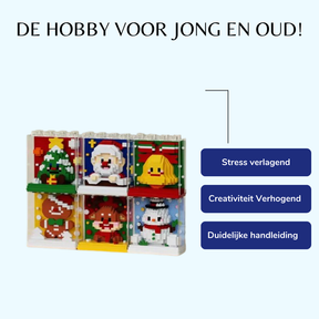 Kerstfiguren in blok | Bouwsteentjes