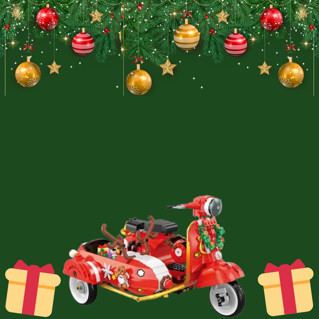 Kerst motor | Bouwsteentjes