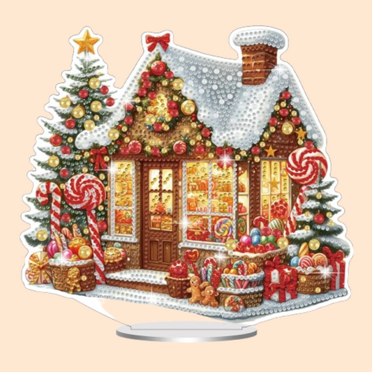 5D Kerst snoephuisje | Diamond painting