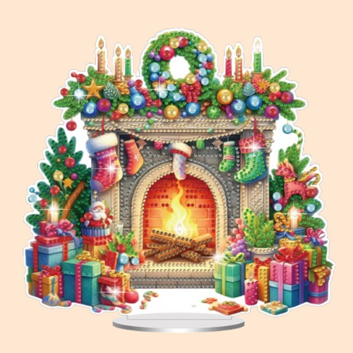 5D Openhaard | Diamond painting