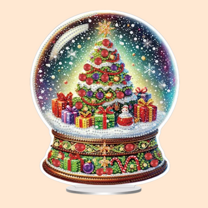 5D kerstboom in bol | Diamond painting