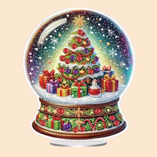 5D kerstboom in bol | Diamond painting