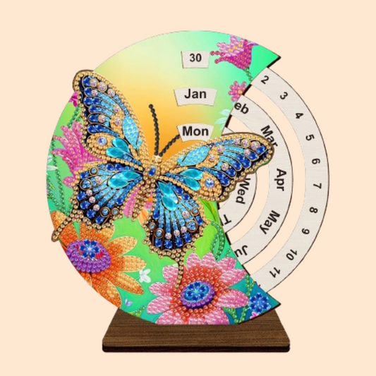 Blauwe vlinder | Kalender | Diamond painting