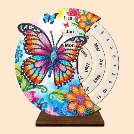 Gekleurde vlinder  | Kalender | Diamond painting