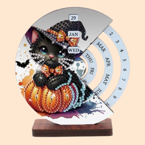 Halloween kat | Kalender | Diamond painting