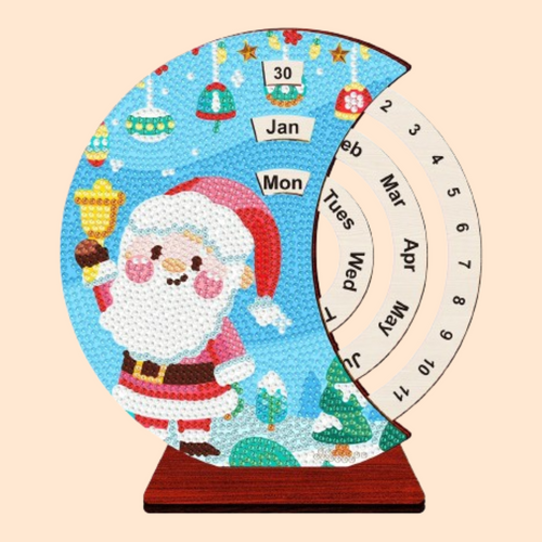 Kerstman met bel | Kalender | Diamond painting