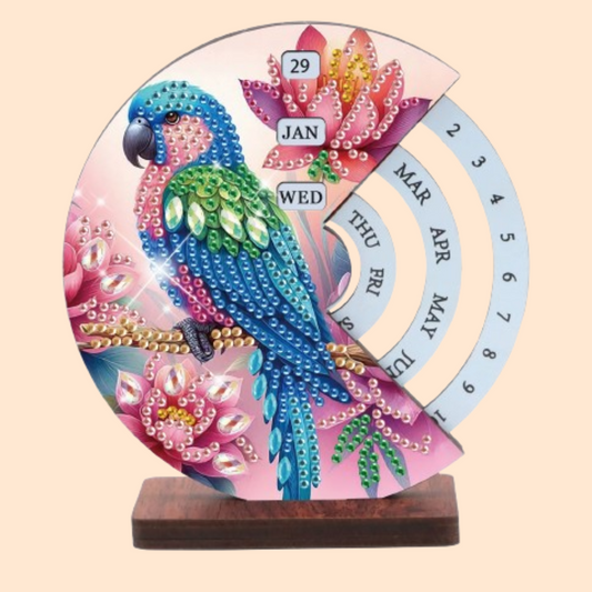 Blauwe vogel | Kalender | Diamond painting