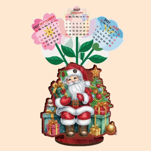 Zittende kerstman | kalender | Diamond painting
